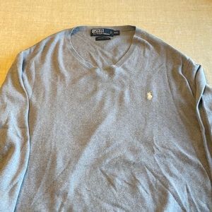 Polo by Ralph Lauren Mens XXL Blue V Neck Sweater